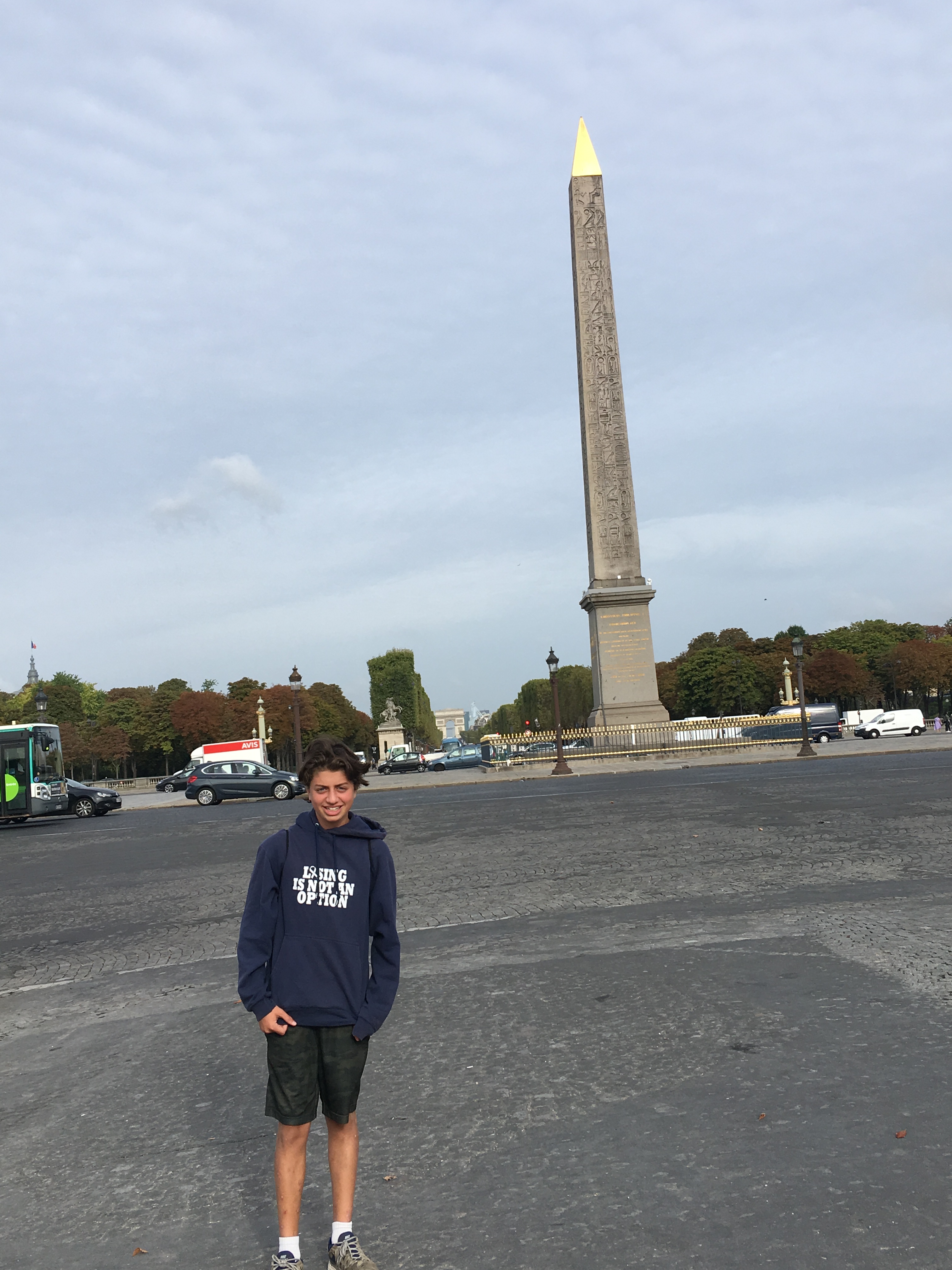 Evan and the Luxor Obelisk