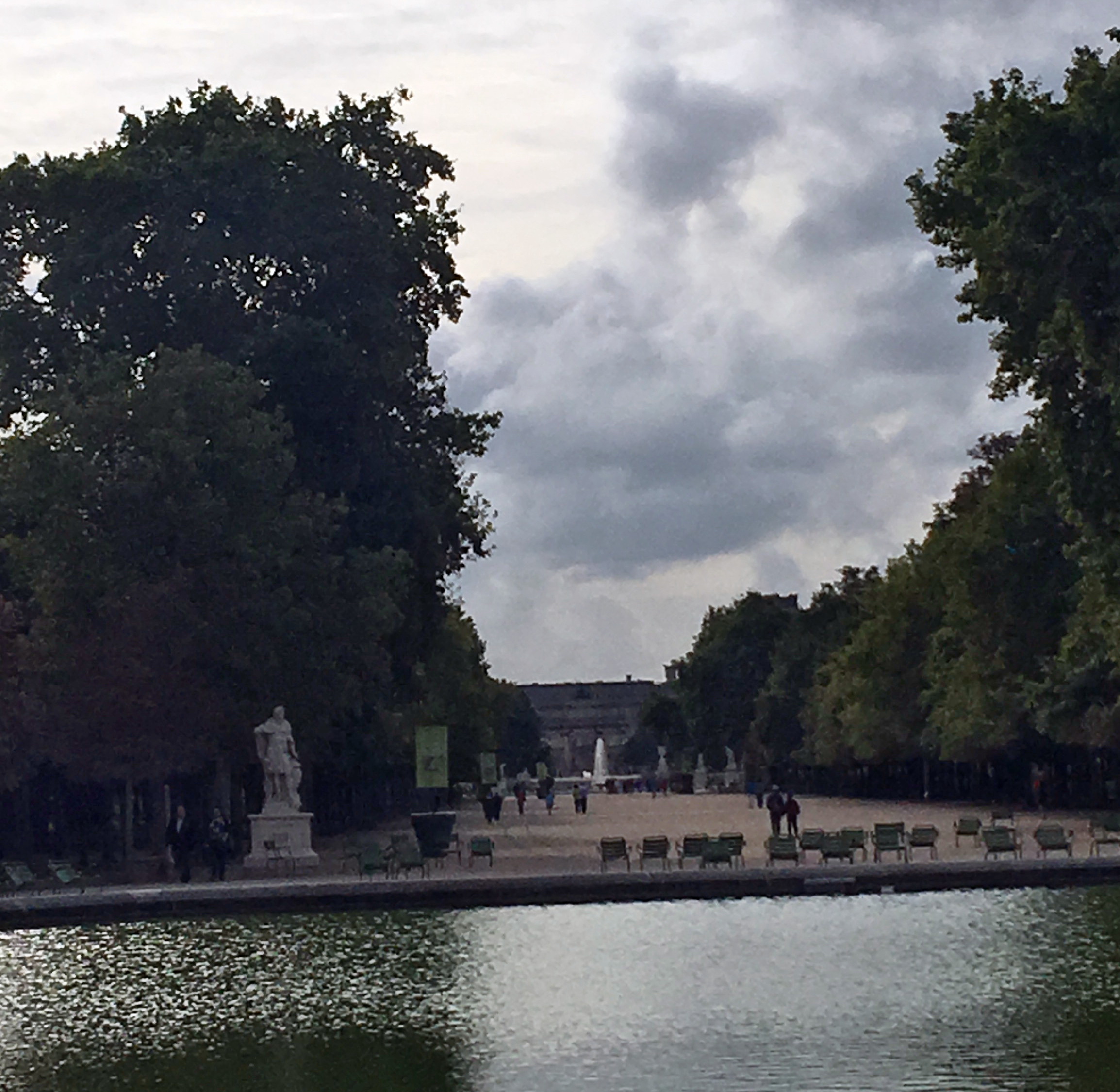 Looking down the parc to the Louvre