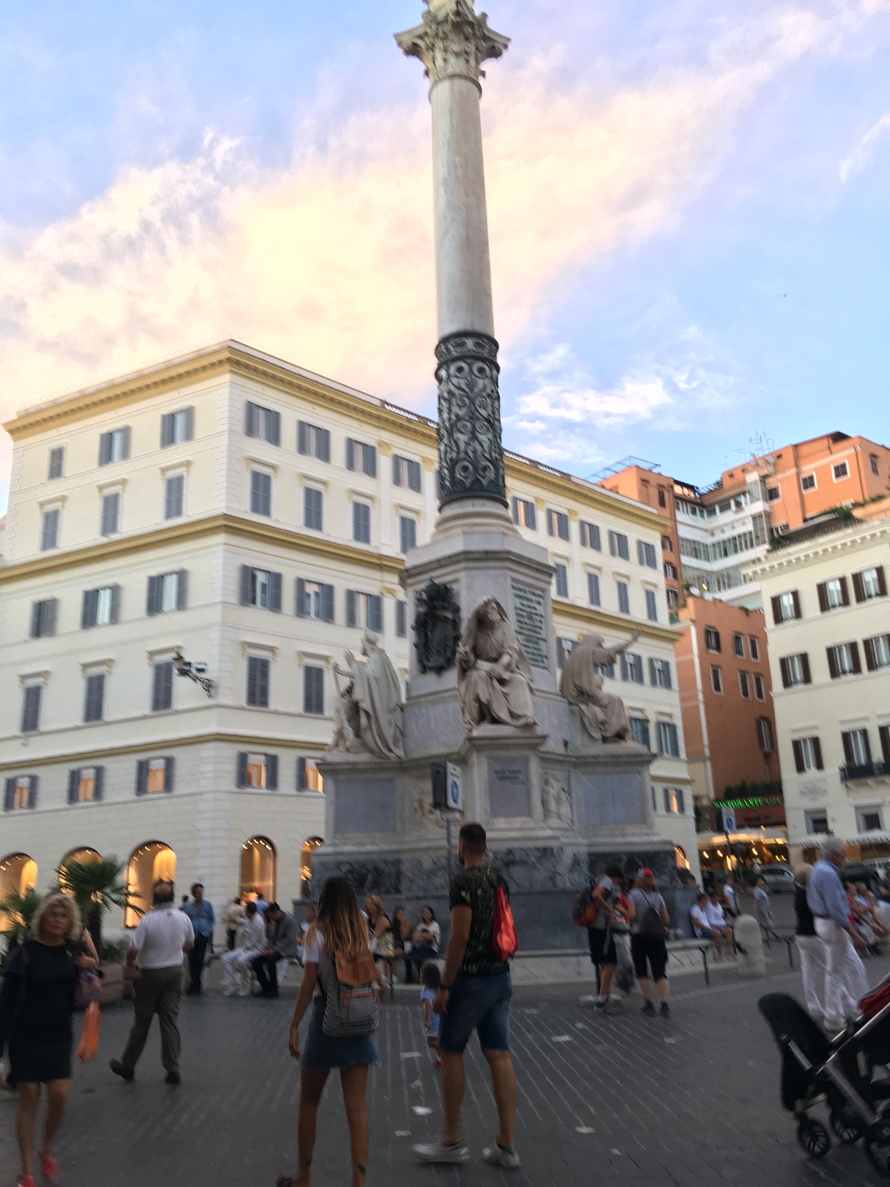 The Colonna dell'Immacolata near the Spanish Steps