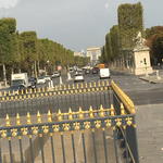 Looking down the Champs Elysee at the Arch