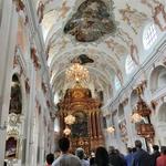 Inside the 17th century Jesuit church in Lucerne