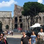 First glimpse of the Colosseum 