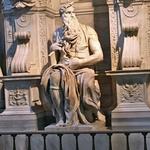 Famous Moses by Michaelangelo in the church